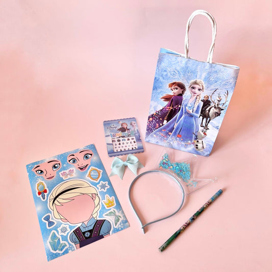 Frozen theme party bags KiwiBunnyCo