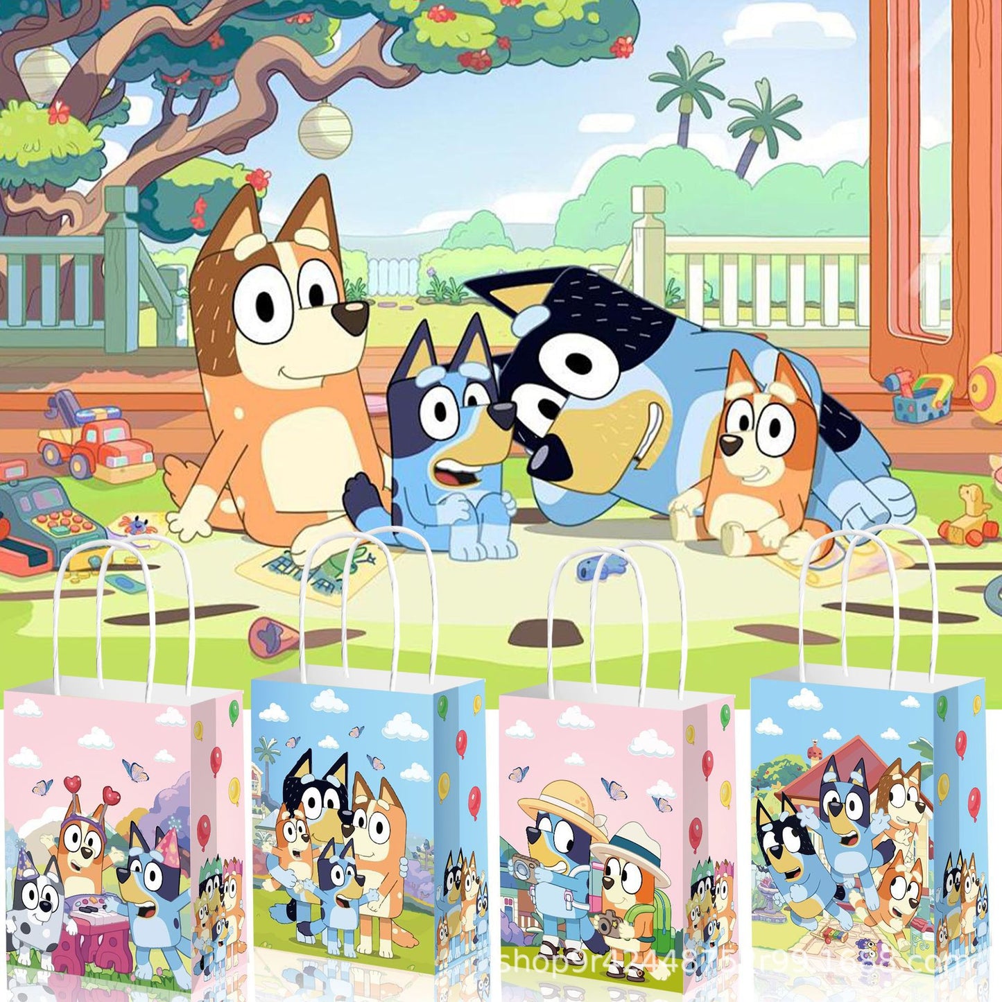 Bluey theme pre-filled party bags KiwiBunnyCo