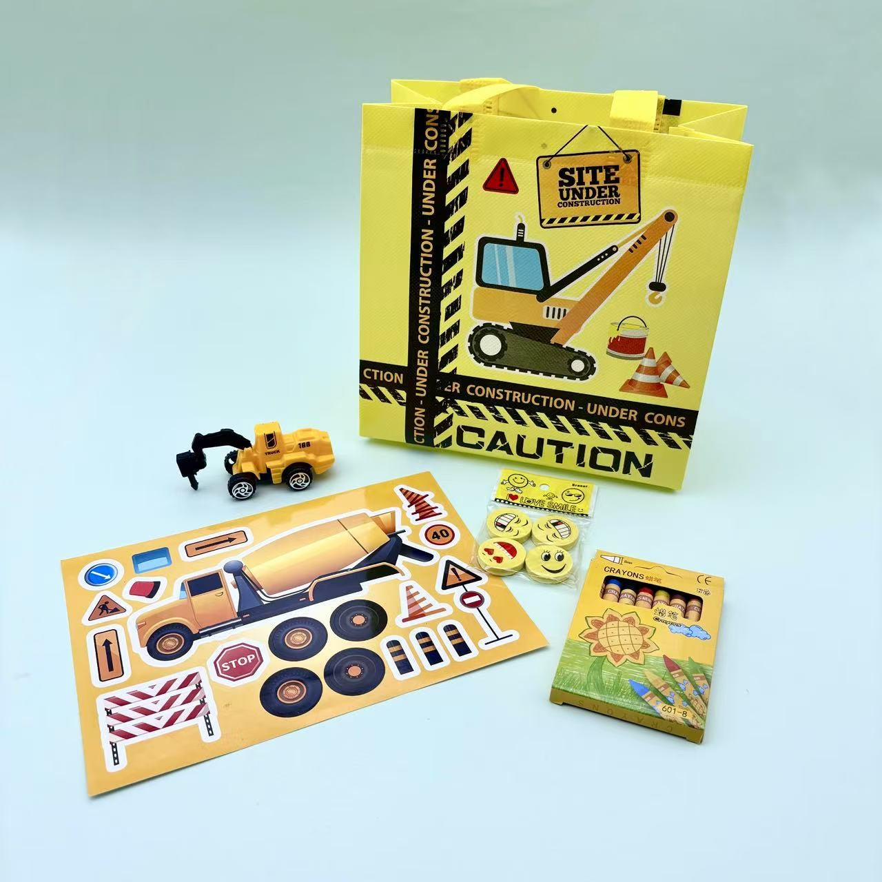 Construction theme party bags KiwiBunnyCo