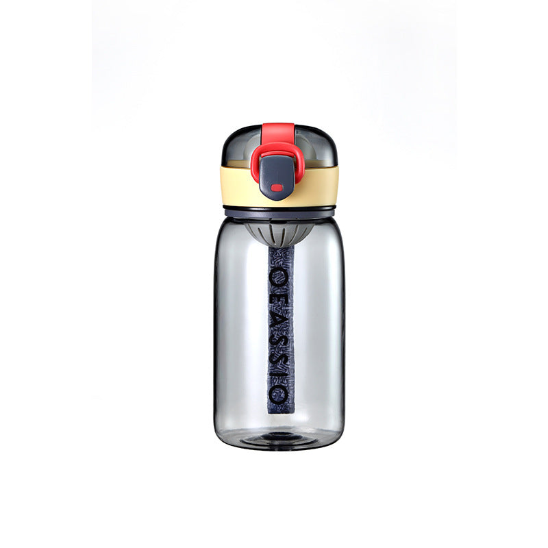 Children's Sports Water Bottle-Black 400ml KiwiBunnyCo