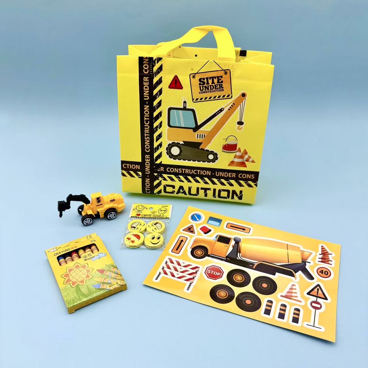 Construction theme party bags KiwiBunnyCo