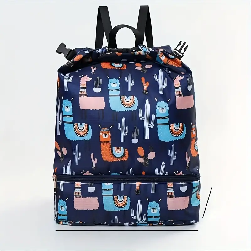 Kids swim bag /Kids sports beach camp backpack-Alpaca KiwiBunnyCo