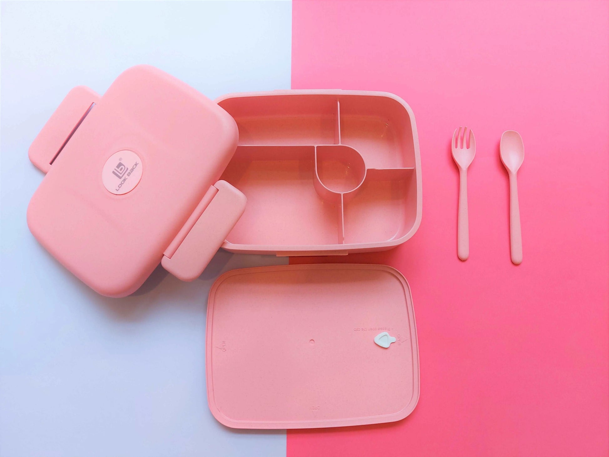 Eco friendly Wheat Straw Lunch box-Pink