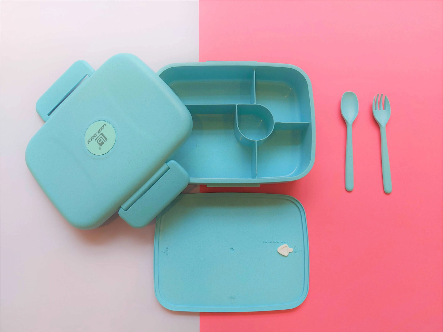 Eco friendly Wheat Straw Lunch box -Aqua