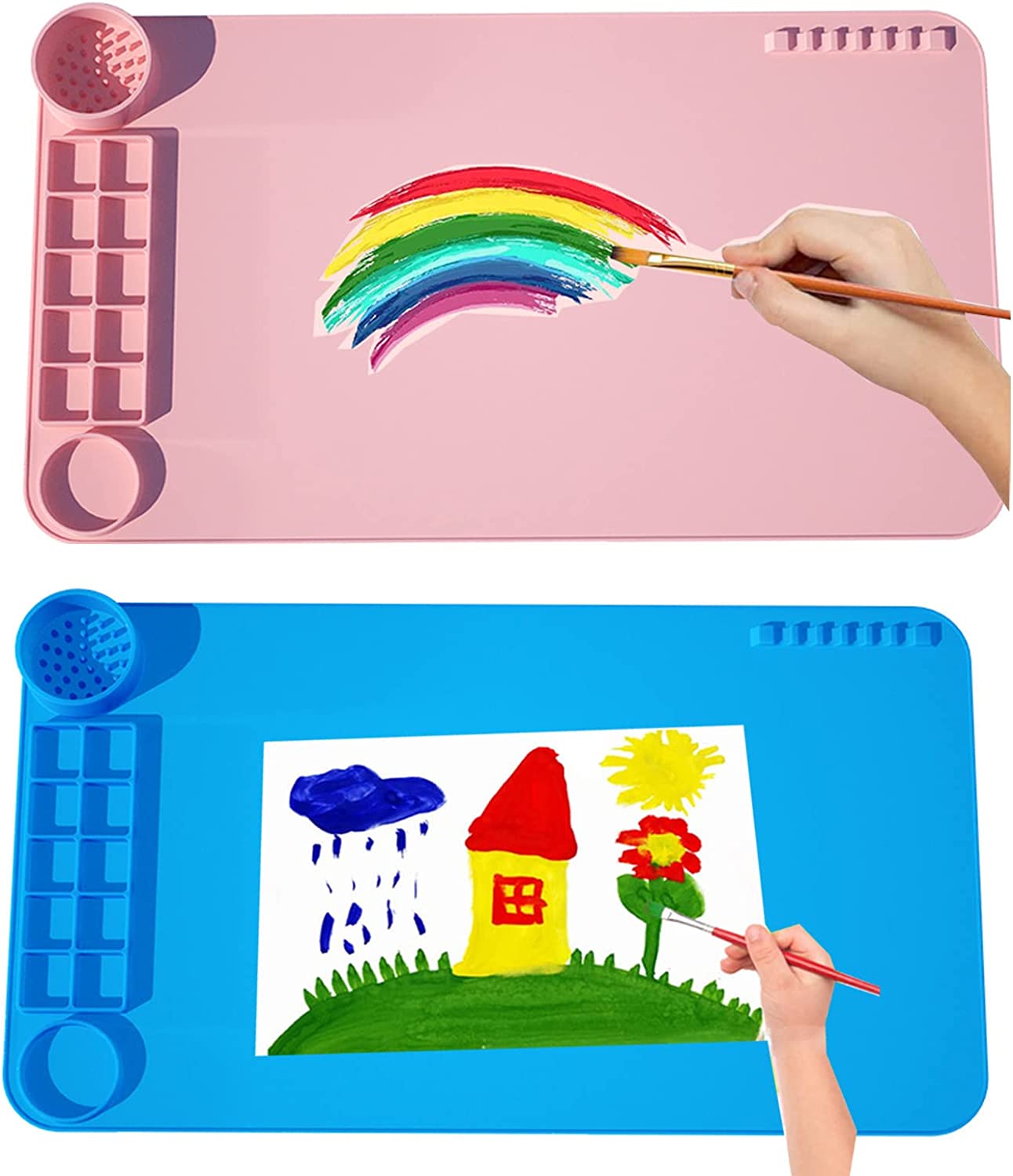 Silicone Painting Mat -Blue KiwiBunnyCo