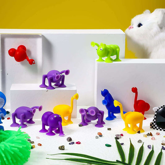 Silicone Suction Toys Animal Shape 28 Pieces
