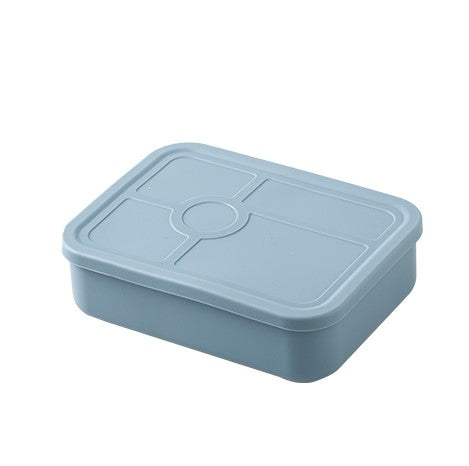 Silicone Bento Lunch Box- 5 Leakproof Compartments- Blue