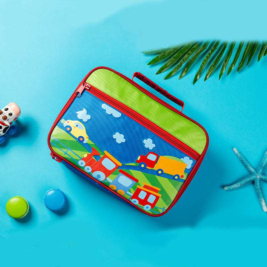 Kids Lunch box Insulated Soft Bag-Train