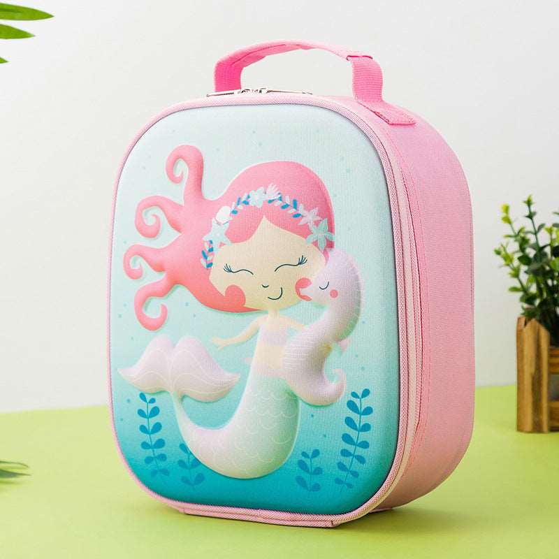 Kids 3D Insulated Lunch Box Bag- Little Mermaid