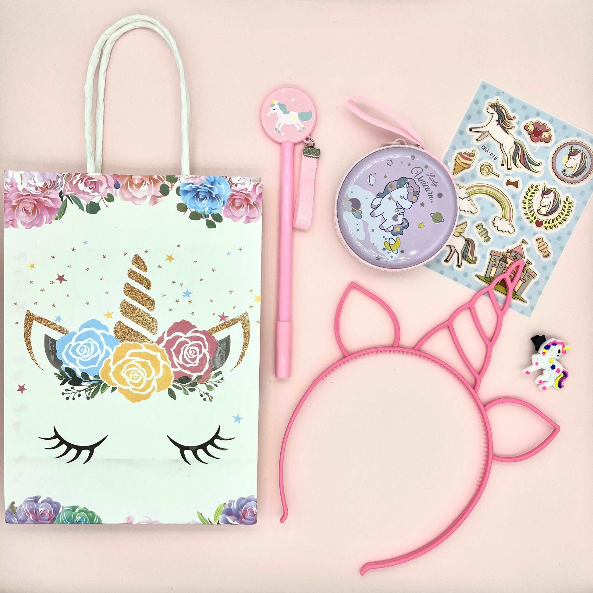 6-Piece Unicorn Pre-Filled Party Bag Set 1